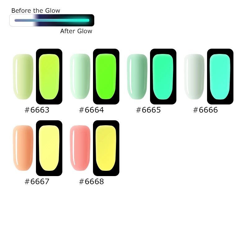 Ellwings Блестящий Флуоресцентный неоновый светящийся цвет лак для ногтей для УФ-и светодиодной лампы светящийся в темноте Гель-лак освещение в ночной гель для ногтей