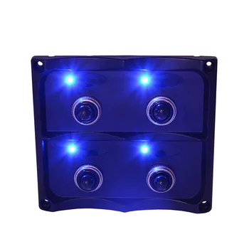 

Hot Waterproof 4 Gang Toggle Switch Blue Light Combination Panel for Car Motocycle Ship JLD