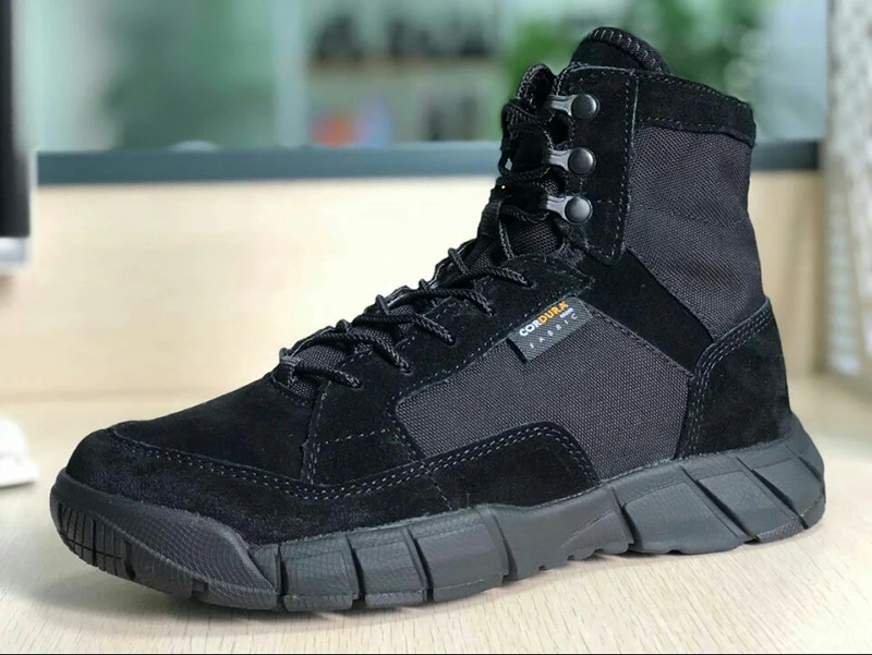 Men's Ultralight Leather Hiking Training Shoes Outdoor Hunting Tactical Combat Sports Camping Climbing Sneakers Desert Boots