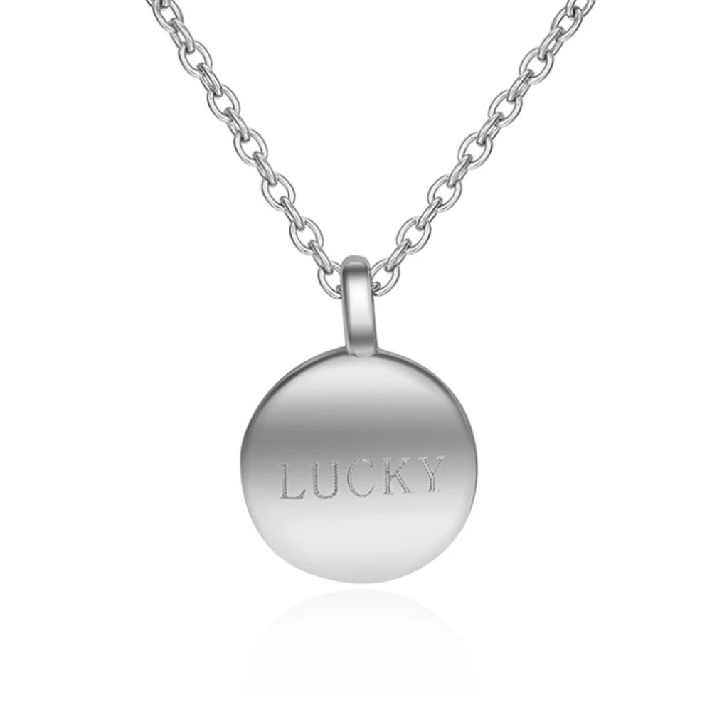Round Lucky Necklaces Pendant Jewelry Statement Designed For Women