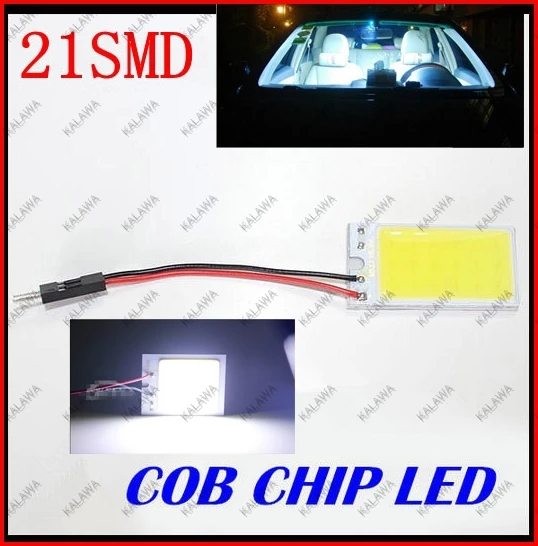 1pc T10 COB Chip 21LED Dome Festoon Lamp White Light Panel Interior Adapter NEW Wholesale Car