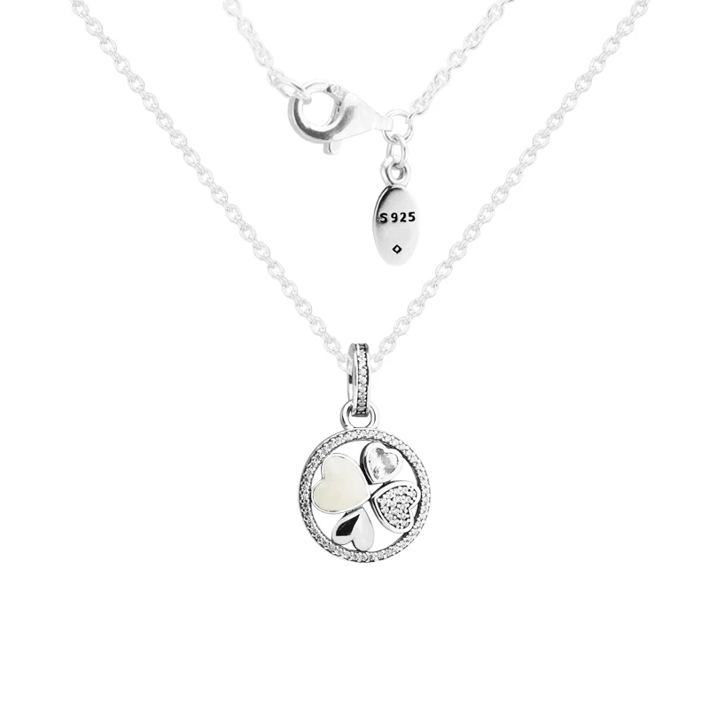 

Hearts of Love Necklaces & Pendant 925 Sterling Silver Jewelry Elegant Necklace For Woman Fashion Jewelry