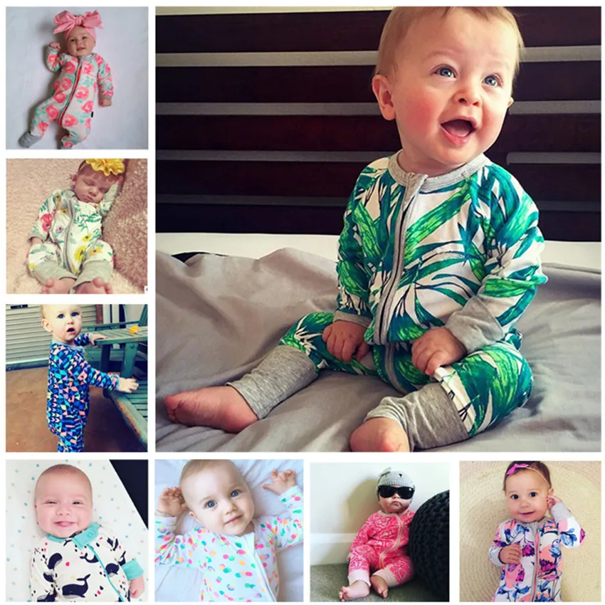 

2018 New Born Baby Girl Rompers Boy Kids Cotton Long Sleeve Rompers Newborn Toddler Christmas Baby Clothes Onesies Baby Jumpsuit