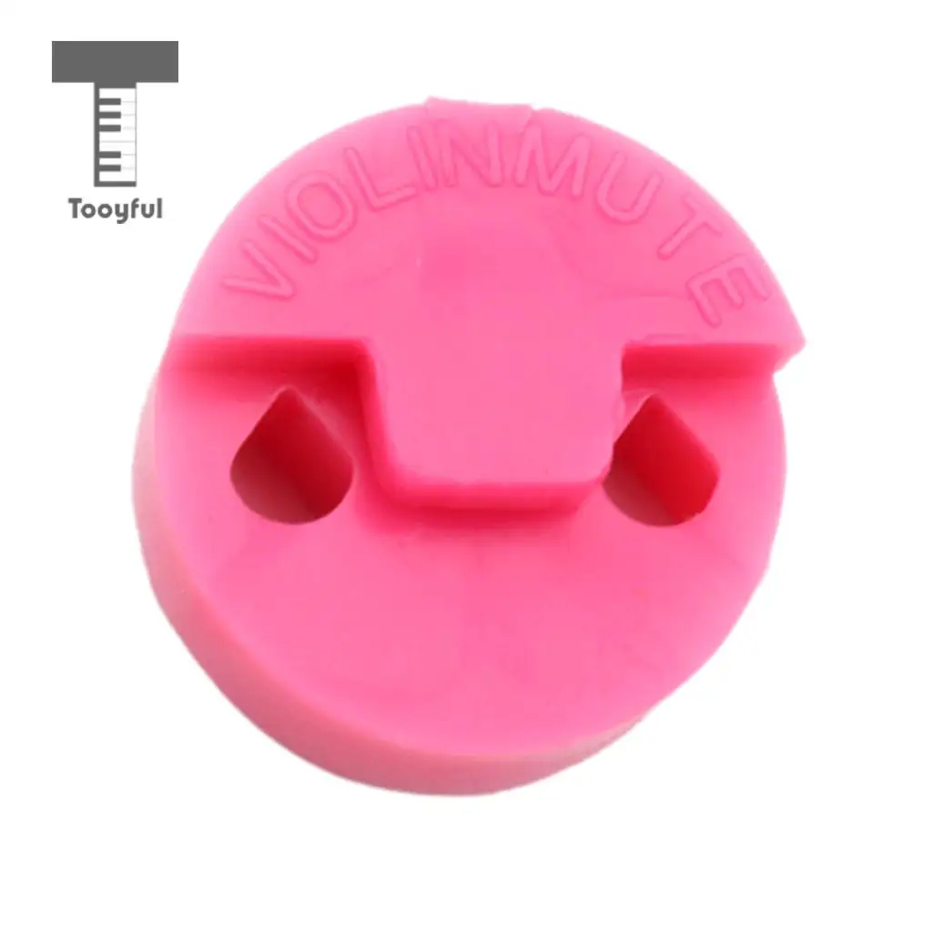 Tooyful Durable Rubber Violin Mute Sordine Silencer Pink DIY String Instrument Accessory for Violinist Beginner