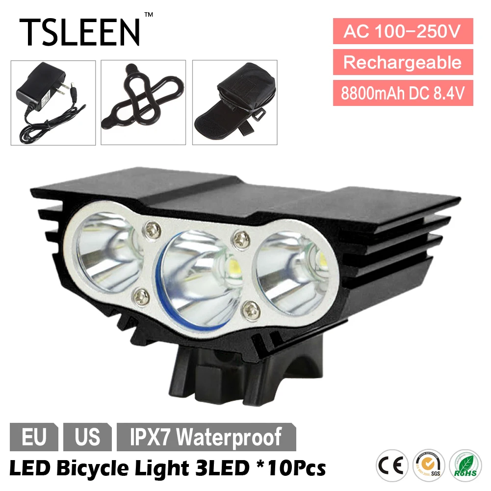 

+Cheap+ 10x Night Riding Racing XM-L T6 HeadLamp 4 Modes LED Bicycle Light Brightness Adjustable Long Life Using # TSLEEN
