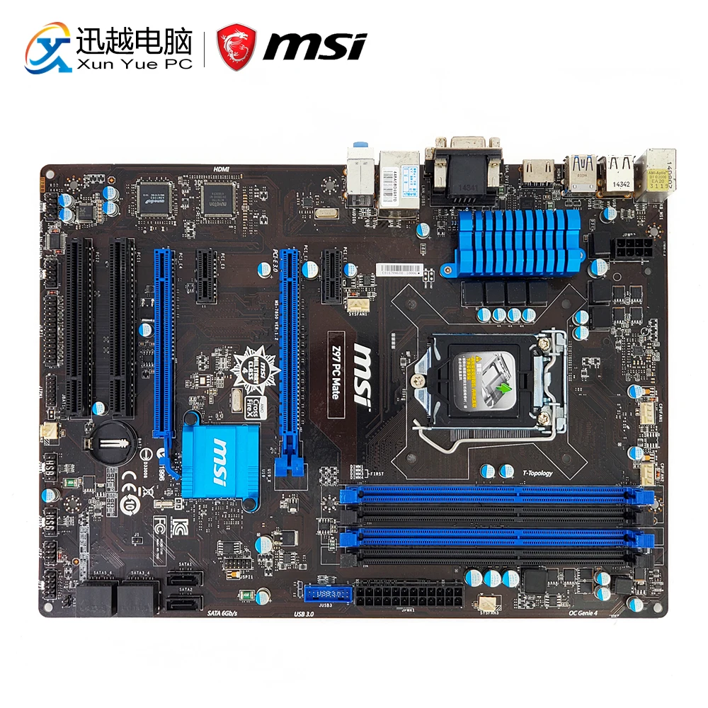 

MSI Z97 PC MATE Desktop Motherboard Z97 Socket LGA 1150 i3 i5 i7 DDR3 32G SATA3 USB3.0 VGA DVI HDMI ATX