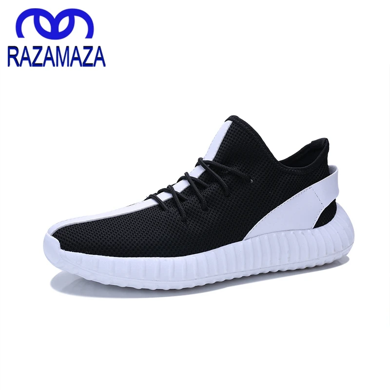 RAZAMAZA Fashion Men Flats Casual Shoes Cross Strap Mixed Color Leisure Man Daily Walking Male Footwear Size 39-44 | Обувь
