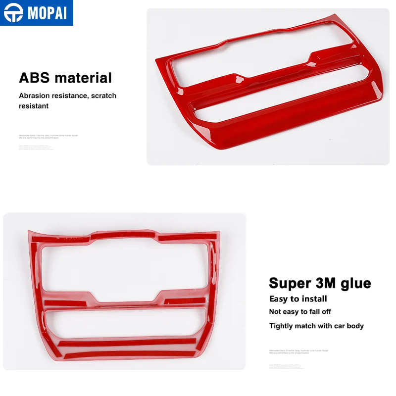 MOPAI интерьерные молдинги, красный набор для украшения салона приборной панели автомобиля, наклейки для Jeep Wrangler JL, аксессуары