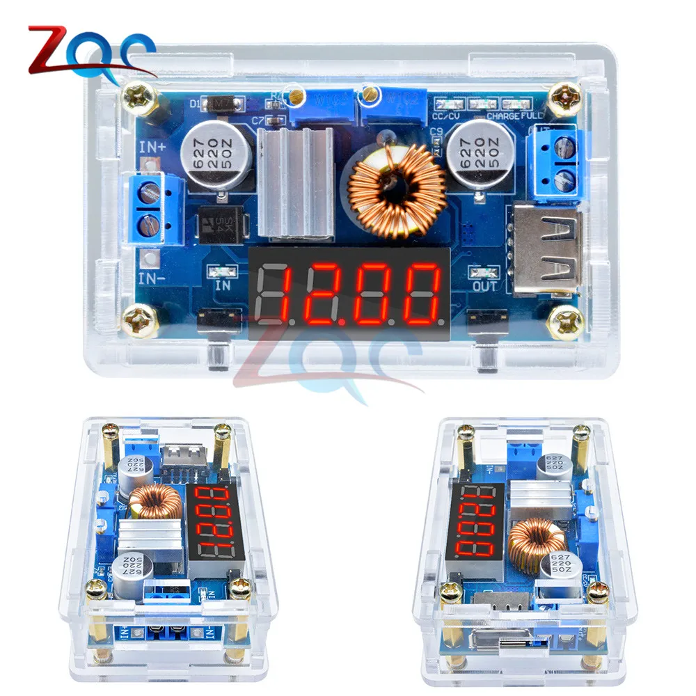 

5A Constant Voltage/Current Step Down Module Voltage Current Power Display LED Driver For Lithium battery Charging With Case