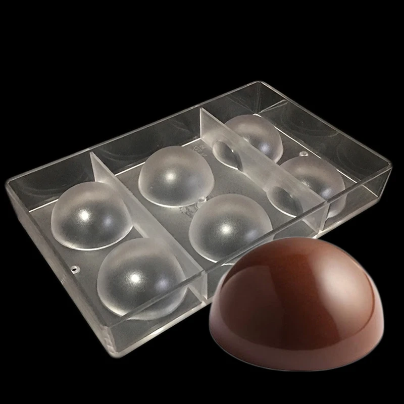 Dia 2.5 inch 6 Cups Large Half Ball Chocolate Mold Ball Polycarbonate