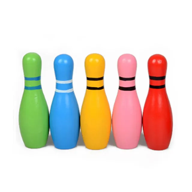 Special Offers 12CM Height Bowling Bottle set 6cm Diameter Bowling Ball Sports Toy for Children Wooden Bowling Outdoor Interaction Leisure Toys