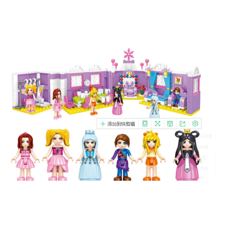 

QL1610 Elegant home Set Girl Friends Series Building Blocks Bricks Toys sCompatible Friends Birthday Gifts For Kids