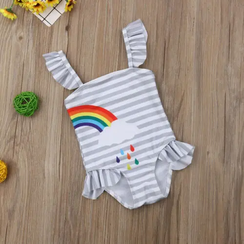 Emmababy/Лидер продаж очаровательное цельнокроеное боди с радужным принтом для