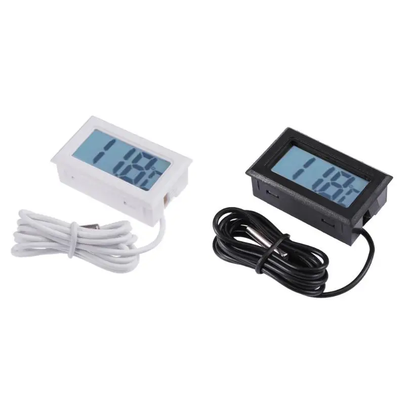 

LCD Digital Thermometer Electronic Fish Tank Humidity Hygrometer Meter Sensor Probe Fridge Freezer Thermograph -50~99 Degree
