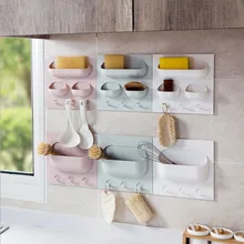 Многофункциональная кухонная крепкая стойка для пасты, настенная пластиковая стойка, экономит место для ванной, кухни, мелких предметов, крепкая коробка