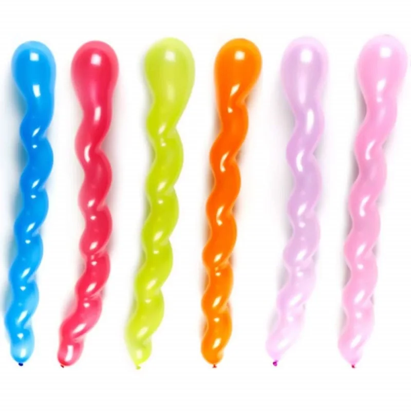 20 шт модные разноцветные винтовые витые латексные шары спиральные длинные шары Бар KTV принадлежности для вечеринки воздушный шар надувные игрушки 6zSH028