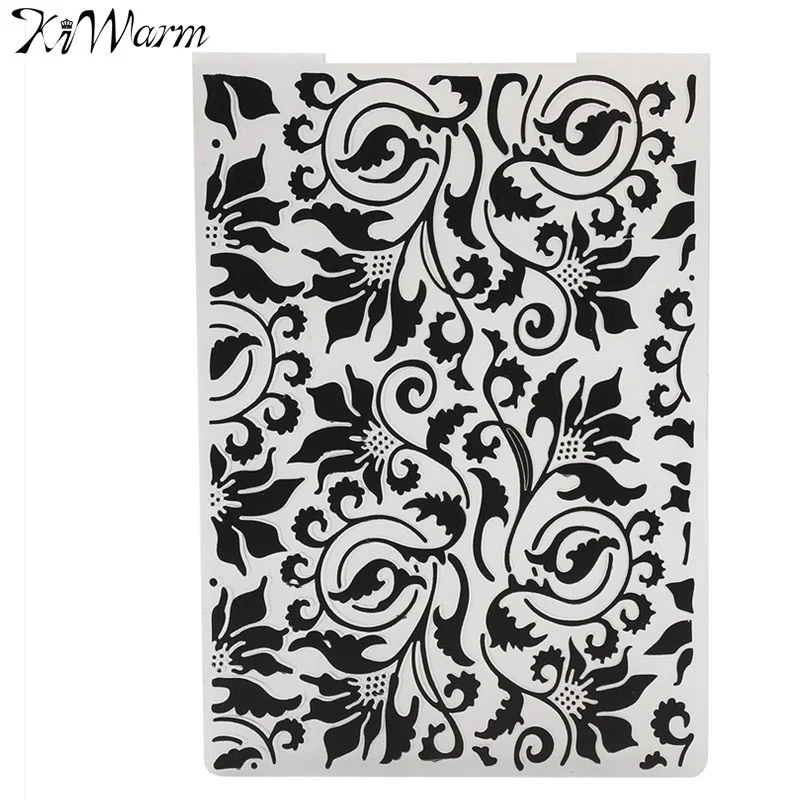 Feather Pattern Plastic Embossing Folder Cutting Dies Template Decoration For DI