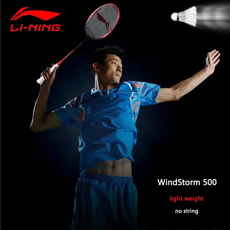 

Li-Ning WindStorm 500 Defensive Badminton Racket Light Weight Carbon LiNing Single Sport Rackets AYPM004 EOND18
