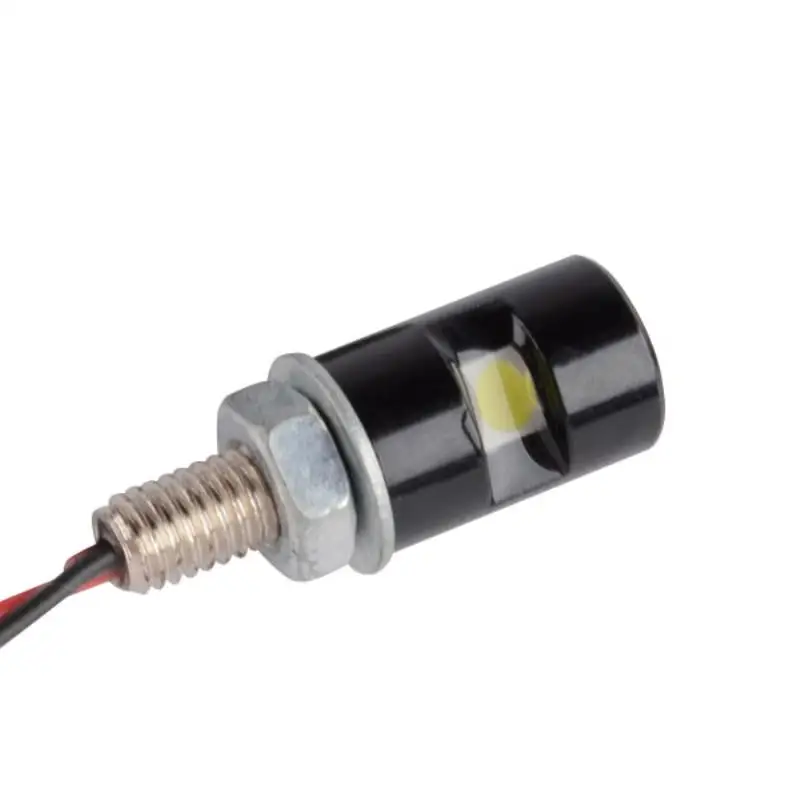 

MAYITR 2pcs 12V Motorcycle White License Plate Screw Bolt Lamp High Quality Car Motor LED Bulb Light