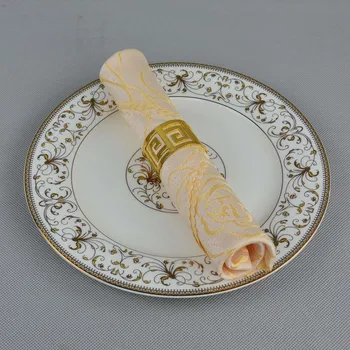

10pcs/lot Modern Luxury Crocheted Rose 19" Square Hotel Folding Cloth Restaurant Decorative Polyester Table Napkins 48*48cm