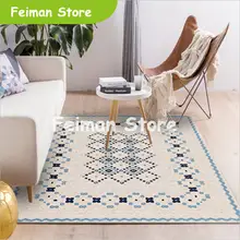 Простые повседневные ковровые ковры в скандинавском стиле с алмазным узором для гостиной, Нескользящие и нескользящие коврики для спальни