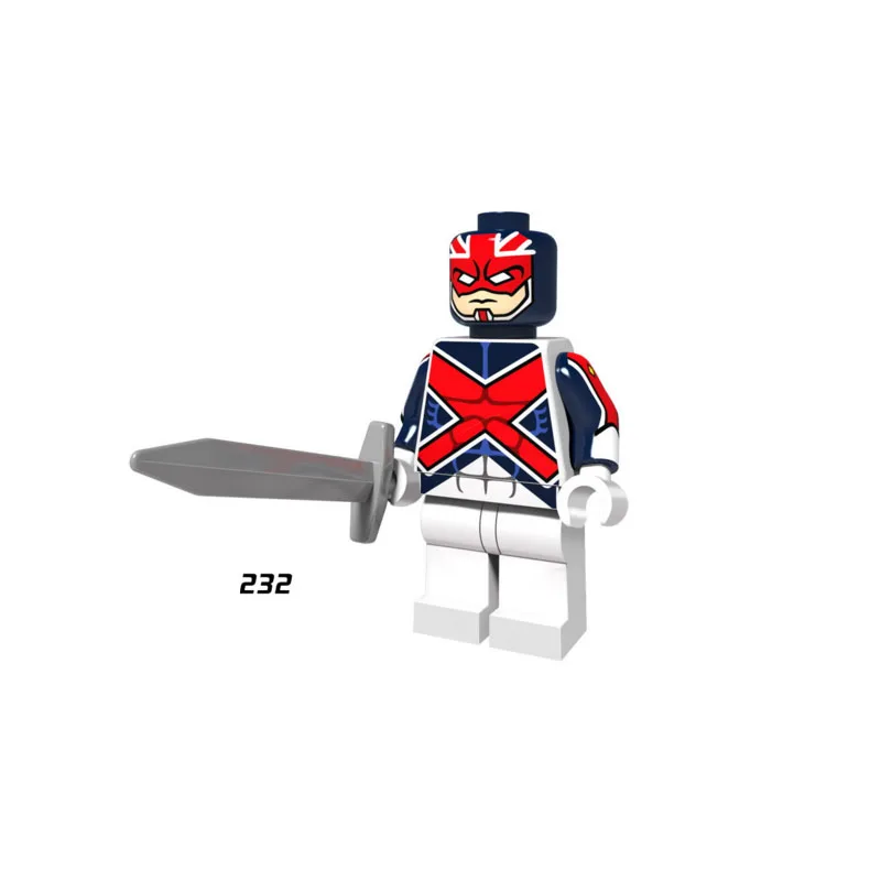 

Single Sale Super Heroes Star Wars 232 Captain Britain Model Mini Building Block Figure Brick Toy gift Compatible Legoed Ninjaed