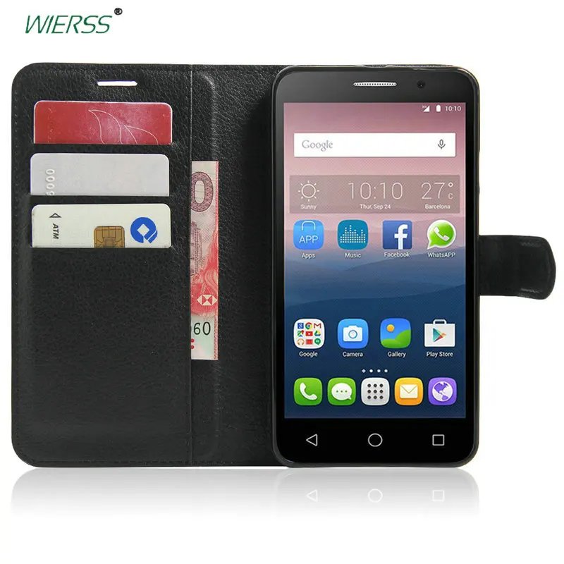 Luxury Flip Leather Case cover For Alcatel One Touch Pop 3 (5.5) 3G/OT
