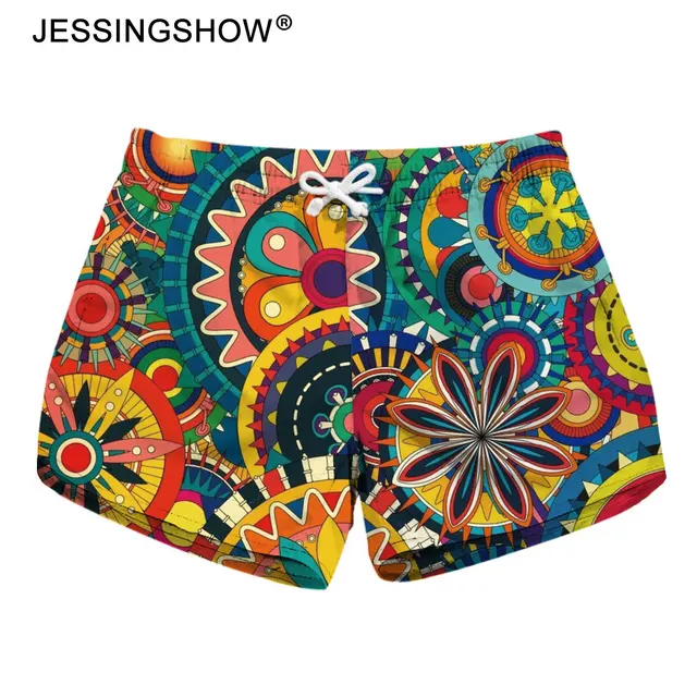 2018 New Arrival Summer Hot Women Surfing Beach Shorts Female Quick Dry Printing Board Shorts Swim Breathable