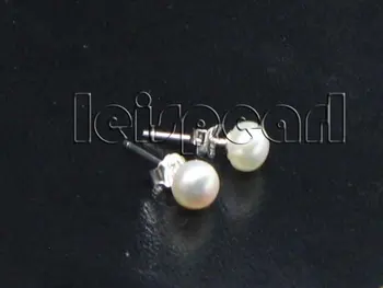 

AAA wholesale 20 Pairs 3-4mm white pearl earring 925 sterling silver studs free shipping