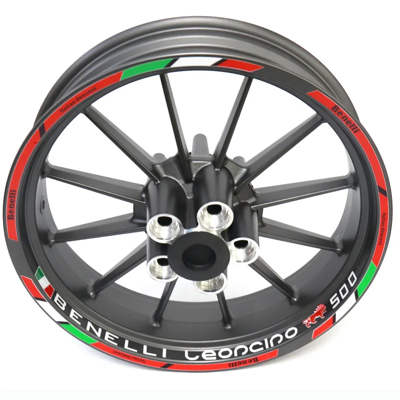 

New Motorcycle front&Rear Edge Outer Rim Sticker Wheel Decals Reflective waterproof stickers For Benelli Leoncino 500 LeoncinoX