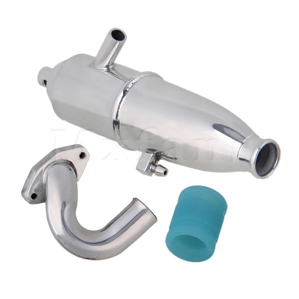 Mxfans Aluminum Exhaust Pipe Tubing Upgrade Parts for RC 110 Model Car SILVER W10001in Parts
