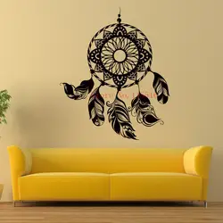 E426 Наклейки на стену Home Decor DIY Плакат Наклейка Детская Фреска винил personized Dream Catcher Перо Йога Спальня