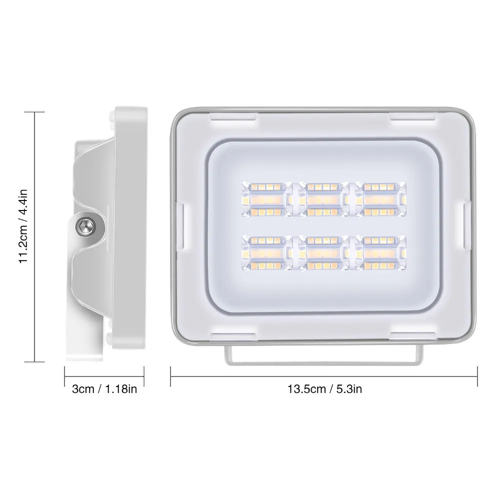 5 штук 20 W Светодиодный свет потока 220-240 V 2400LM 24 светодиодный SMD2835 Водонепроницаемый прожектор для наружного светодиодный уличный садовый