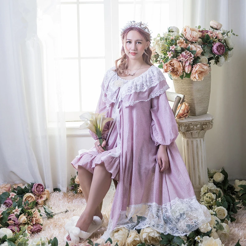 Женский халат ночная рубашка принцессы комплект ночного белья|nightgown for women|nightgown