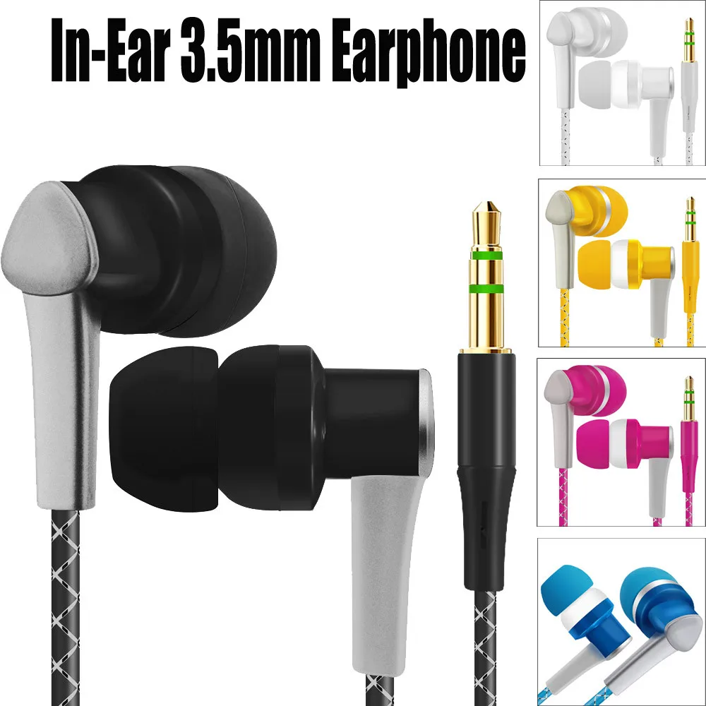 3 5 мм наушники в ухо стерео бас музыка Auriculares проводные спортивные с микрофоном