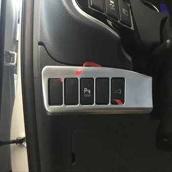 

For Mitsubishi Outlander 2015 2016 2017 ABS Matte Car front head lamp fog light Switch panel frame covers Trim Accessories 1pcs