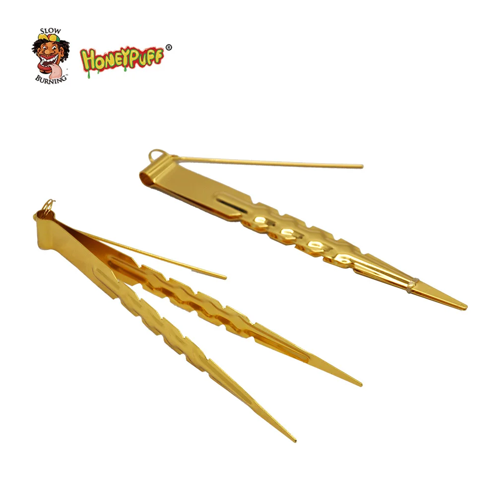 

HONEYPUFF Metal Long Shisha Hookah Charcoal Tongs Charcoal Clips Locking Tongs 218MM Made of Metal With Foil Punch Nail