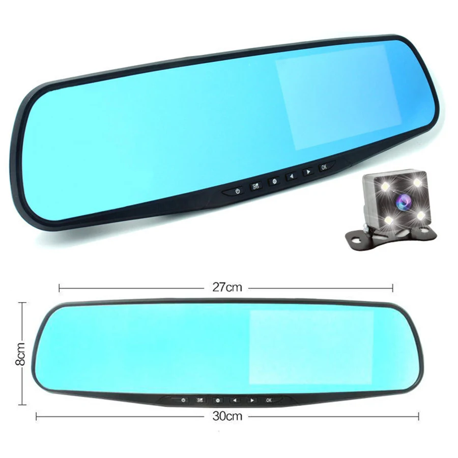  Full HD 1080P Car Dvr Camera Auto 4.3 In Rearview Mirror DVR Dash Camera For Car DVR Recorder Video