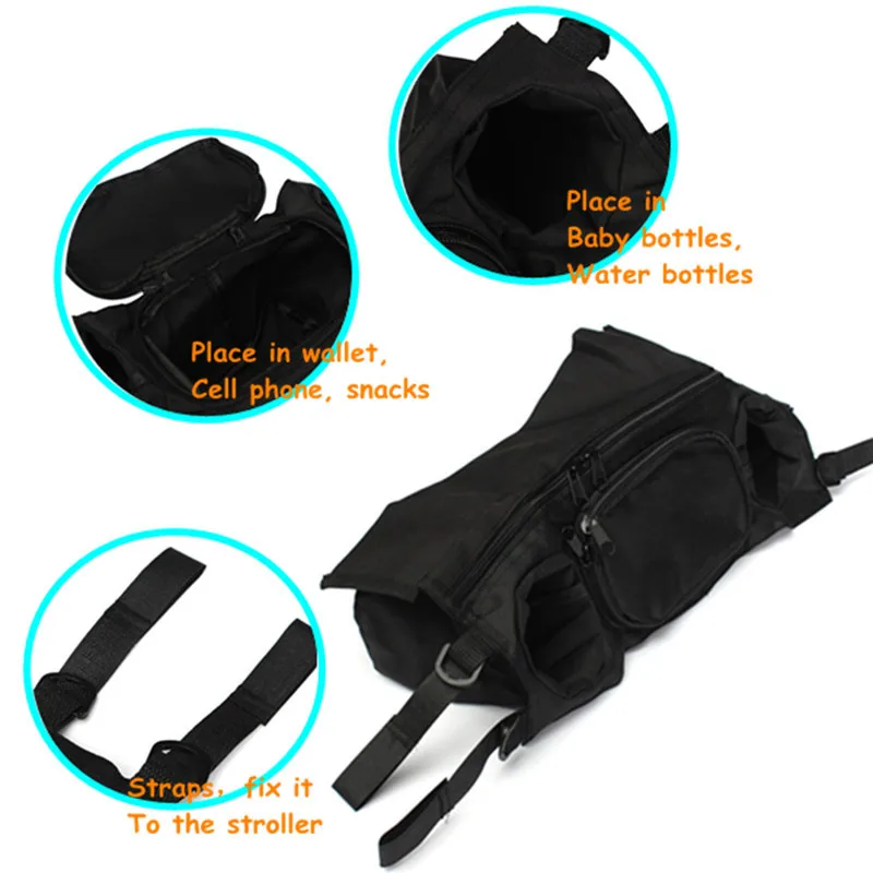 baby stroller accessories bag Newbealer Universal Baby Pram Organiser Safe Console Tray Style Pushchair Stroller Storage Cup Bottle Holder Buggy Jogger baby stroller accessories and parts