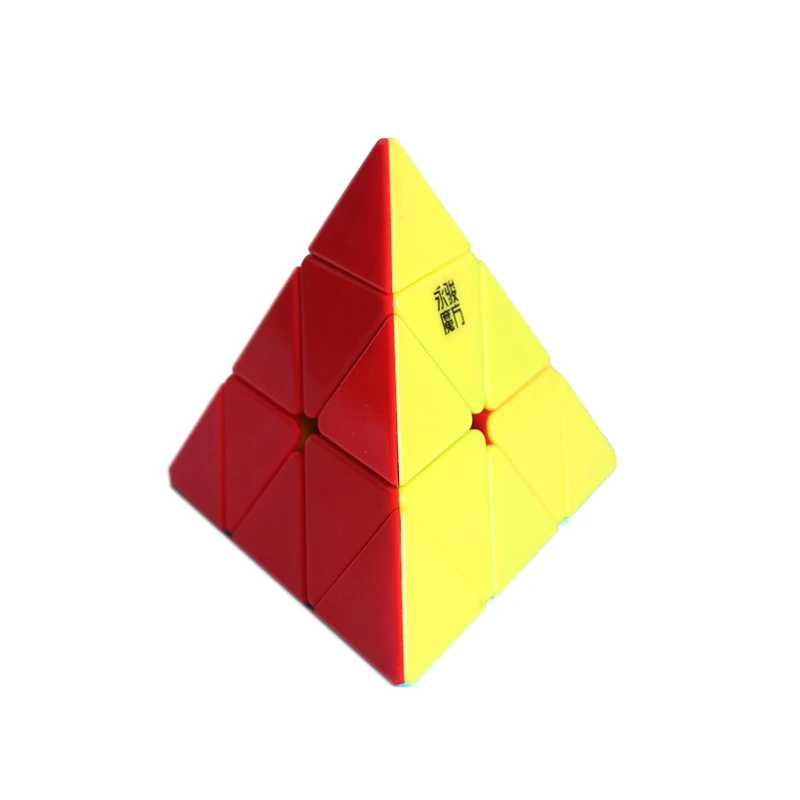 YongJun 3*3*3 Пирамида Magic speed Cube Professional кубики Волшебные Пазлы обучающая красочная детские игрушки 3x3x3 cubo кубик рубика - Цвет: Stickerless
