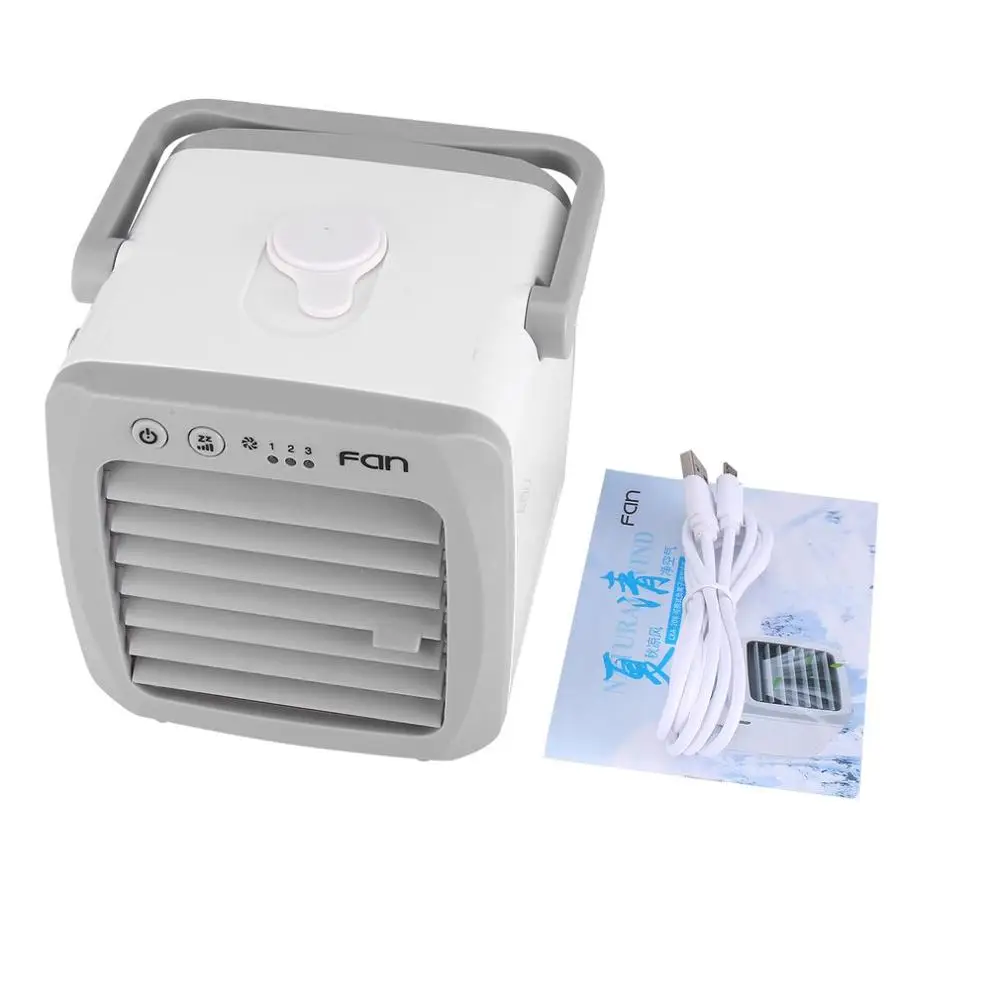 

Negative Ion Mini Air Conditioning Fan USB Desktop Cooling Fan Portable Home Office Electronically-charged Flea Comb Air Cooler