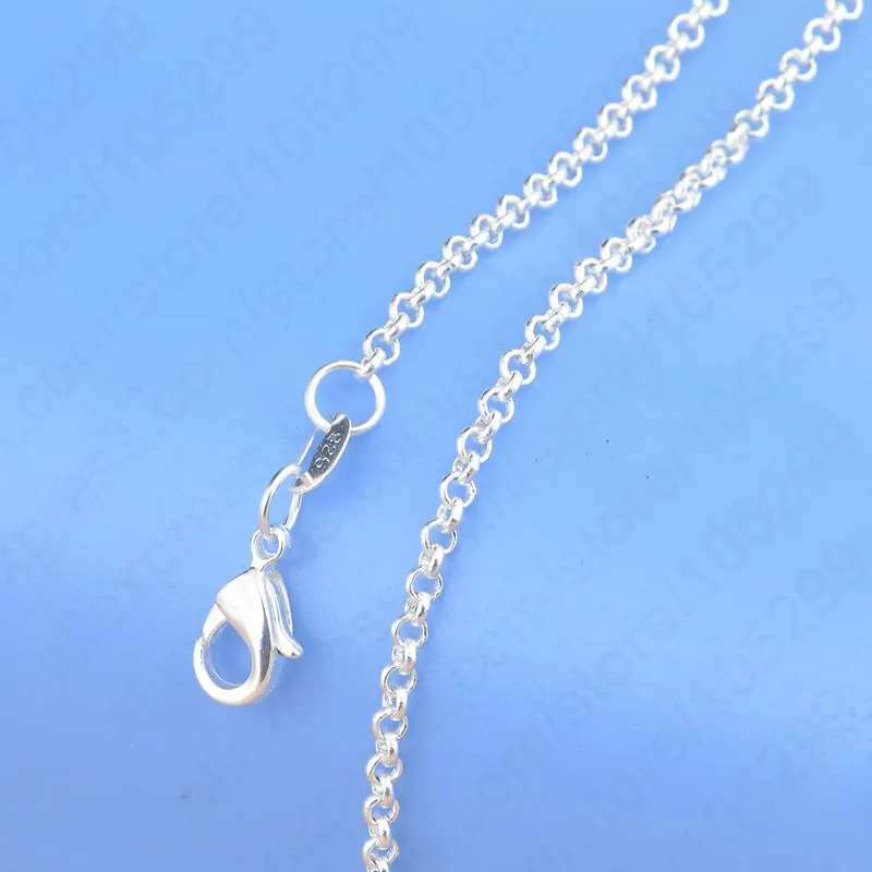 1 шт., розничная, настоящее 925 пробы Серебряное жемчужное ожерелье с гибкими застежками-омарами 1"-30" на выбор