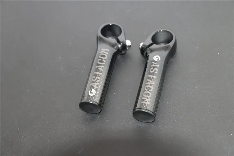 cheap ASIACOM 3K Carbon Fiber Alloy Joint Bicycle Small Auxiliary Handlebar Ergonomic Design MTB Mountain Bike Straight Rest Bar Ends