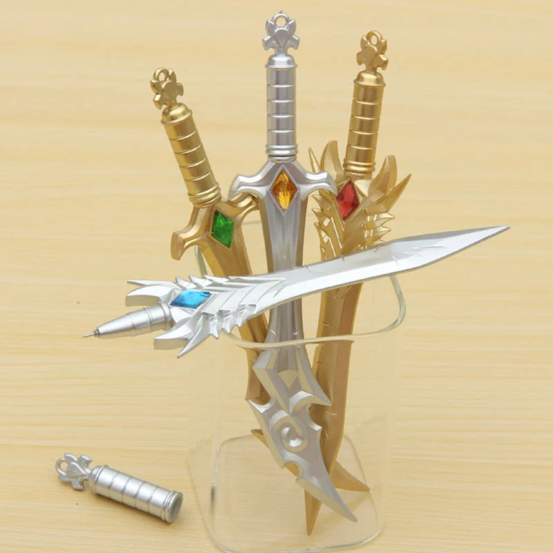 

Student Creative Cute Gem Plastic Gel Pen Kawaii Sword arms Canetas Chinese style For kids Gift School Supplies 2128
