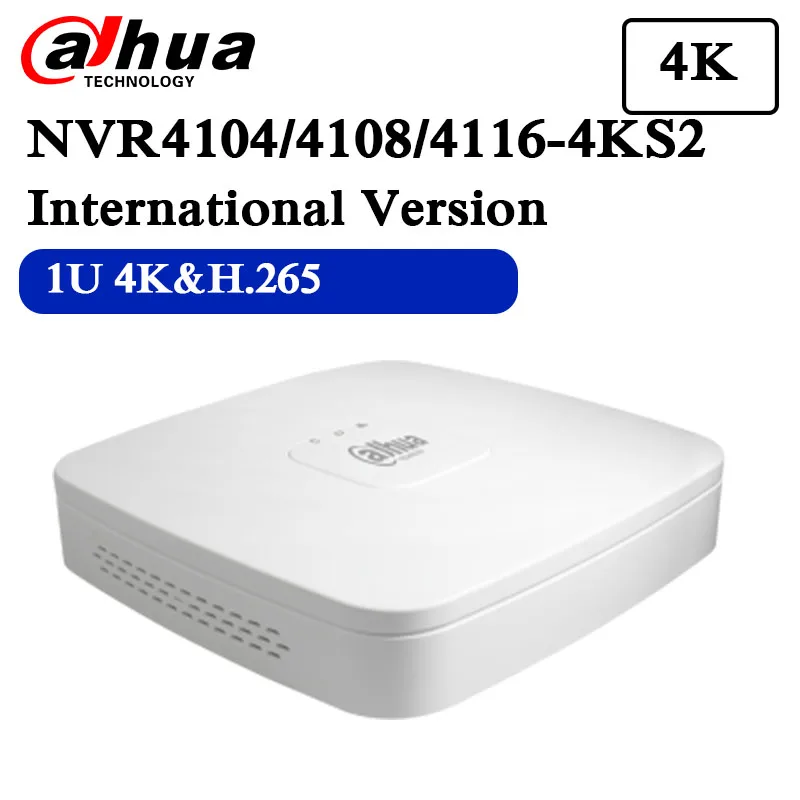 

Original dahua english version mini NVR 4/8CH 1U Network Video Recorder NVR4104-4KS2 NVR4108-4KS2 NVR4116-4KS2 mini NVR