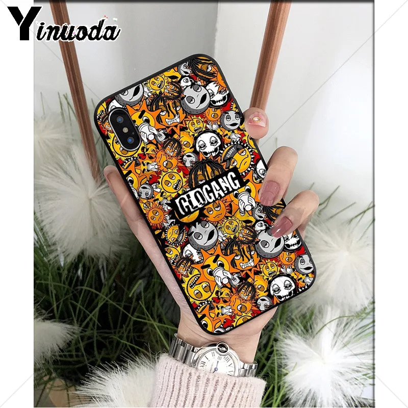 Yinuoda Glo Gang TPU черный чехол для телефона Apple iPhone 8 7 6 6S Plus X XS MAX 5 5S SE XR Чехлы мобильных