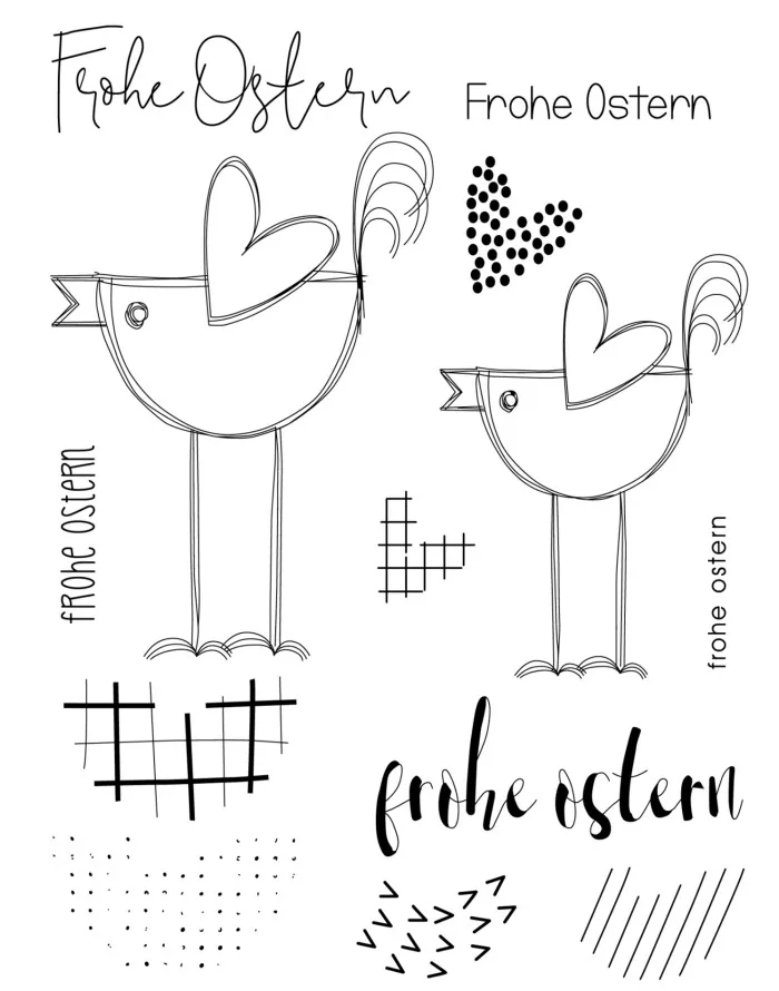 

CLEAR STAMP German DIY Scrapbook Card album paper craft silicon rubber roller transparent stamps LK19