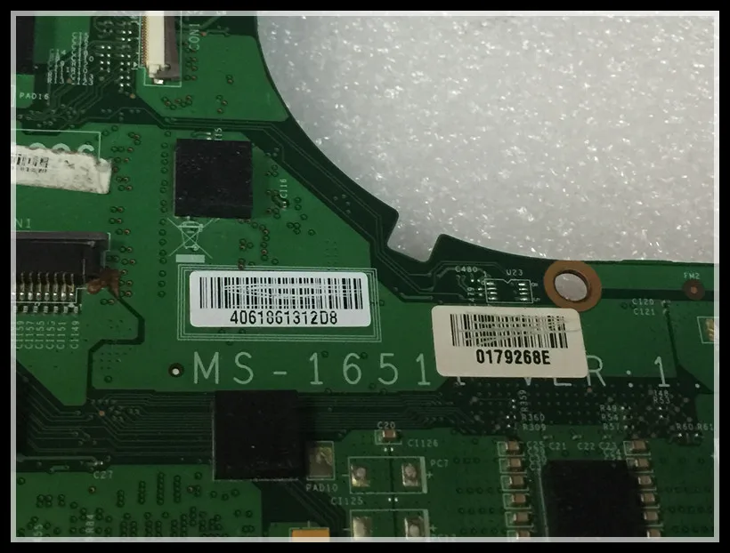 SHELI для MSI Gt627 серийная материнская плата для ноутбука Ms-16511 все Протестировано ОК