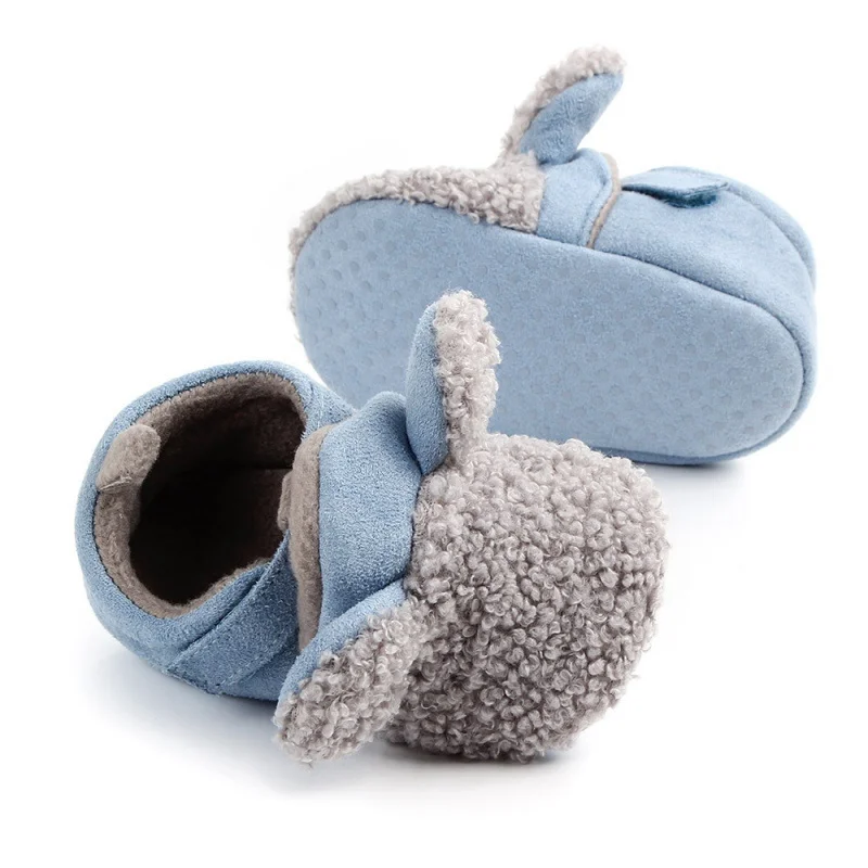 Autumn Winter Baby Shoes Coral Velvet Cartoon Baby Girl Shoes Home First Walkers Fashion Princess Baby Boys Girls Shoes 0-12M