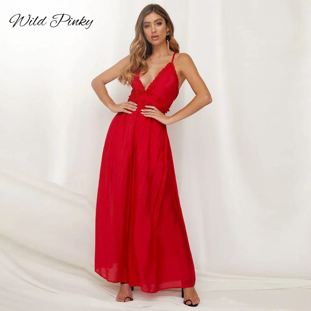 red romper long pants